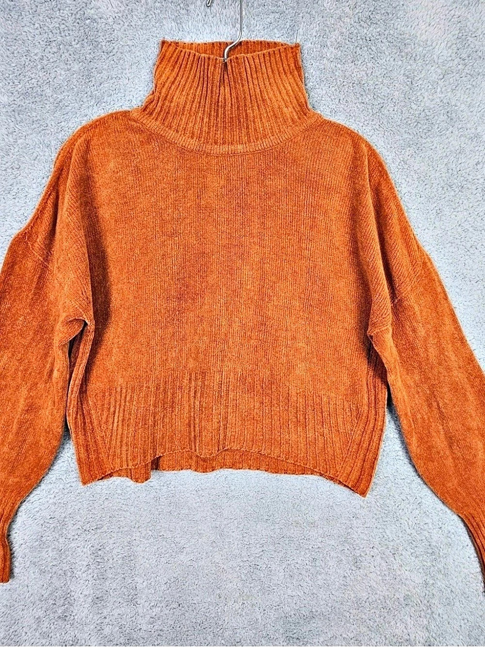 Paloma Wool Ribbed Turtleneck Sweater in Orange Size Medium